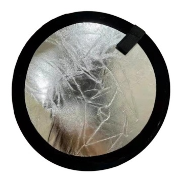 Składany 12-calowy reflektor fotograficzny 2 w 1, biały i srebrny