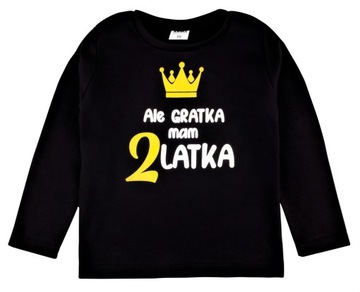 BLUZKA URODZINY 2 LATA ALE GRATKA MAM 2 LATKA 98