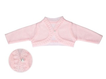 Свитер РОЗОВЫЙ BALLERO с рюшами, 80 см, КРЕЩЕНИЕ