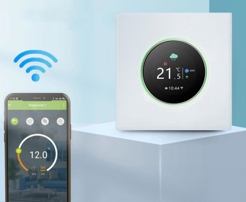 INTELIGENTNY TERMOSTAT Z POKRĘTŁEM OBCIĄŻALNY 16A BIAŁY TR086 WIFI TUYA