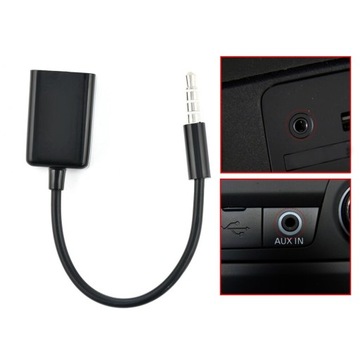 3,5-мм штекер AUX Audio Jack к гнезду USB 2.0