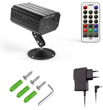 3D ДИСКО ПРОЕКТОР ДИСКОШАР RGB ОТРАЖАТЕЛЬ ДИСКОТЕЧЕСКАЯ ВЕЧЕРИНКА ДИСКОТЕКА