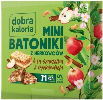 DOBRA KALORIA MINI BATONIKI A'LA SZARLOTKA z CYNAMONEM bez CUKRU | ORZECHY