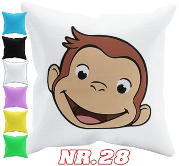 POSZEWKA NA PODUSZKĘ JAŚKA DO PRZEDSZKOLA MAŁPKA GEORGE + IMIĘ GRATIS