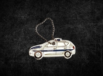 Светоотражающий кулон ПОЛИЦЕЙСКИЙ БРЕЛОК ДЛЯ БРЕЛКОВ СО СВЕТООБРАЗНОЙ биркой АВТОМОБИЛЬ ПОЛИЦЕЙСКИЙ АВТОМОБИЛЬ