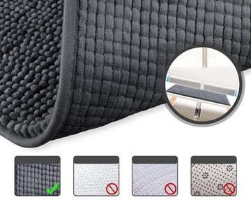 ПРОТИВОСКОЛЬЗЯЩИЙ КОВрик ДЛЯ ДУША, БЫСТРОСЫХАЮЩИЙ, 40 Х 60 СМ