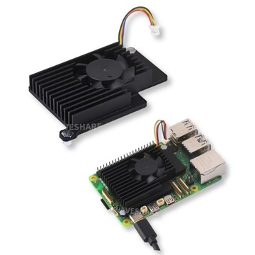Радиатор с вентилятором для Raspberry Pi 5 — комплект охлаждения от Waveshare