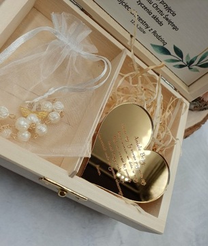 Сувенир Крещения Святого Брыги, коробка. Розарий и сердце