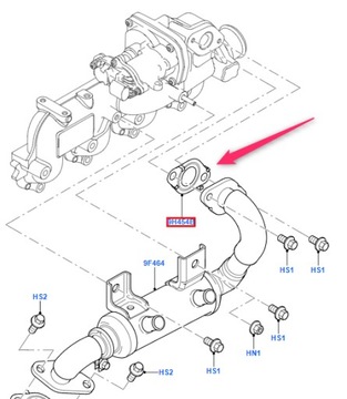 USZCZELKA ZAWORU EGR FORD 1,8 TDCI