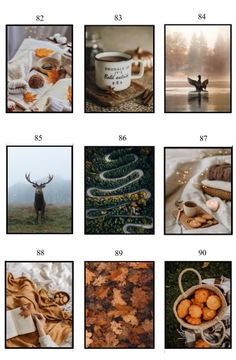 ПОСТЕР 40х50 ОСЕНЬ подборка из 100 ОБРАЗОВ eviero природа осенние пейзажи