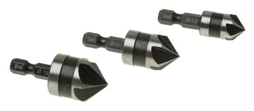 POGŁĘBIACZ FAZOWNIK DO DREWNA ZESTAW 12-19 mm HEX