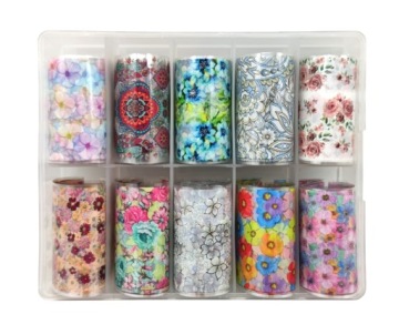 ТРАНСФЕРНАЯ ФОЛЬГА 100смx4см ЦВЕТЫ ЛУГ ВЕСНА