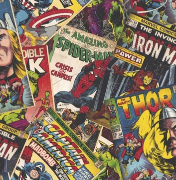 TAPETA MARVEL AVENGERS KOLOROWE KOMIKSY TAPETY