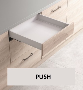 Szuflada HAFELE MATRIX S NISKA PUSH PTO 500 Szara