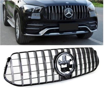 MASKA MERCEDES GLE W167 C167 BLACK CHRÓM GTR 18-23