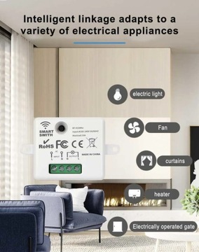 Мини-переключатель Wi-Fi Tuya Smart Life APP кнопочный выключатель света RF 433 МГц