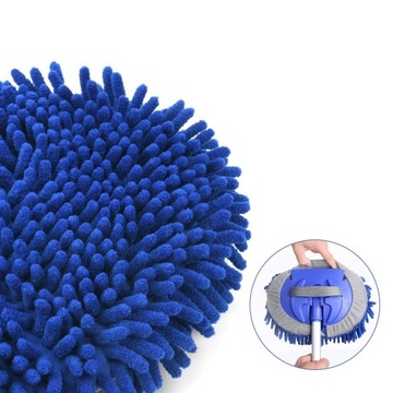 ТЕЛЕСКОПИЧЕСКАЯ ЩЕТКА ДЛЯ МЫТЬЯ АВТОМОБИЛЕЙ АВТОБУСОВ МЯГКАЯ ШВАБРА 160см