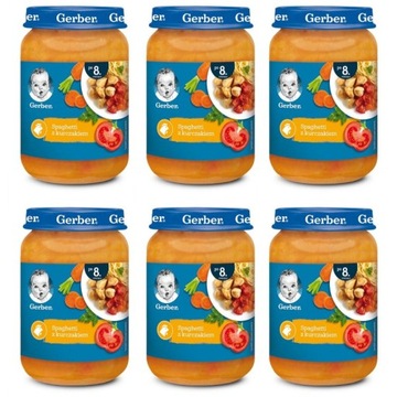 Obiadek Gerber Spaghetti z kurczakiem dla niemowląt po 8. miesiącu 190 g x6