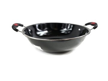 WOK czarny z uszami patelnia Woki czarne do dań azjatyckich patelnie