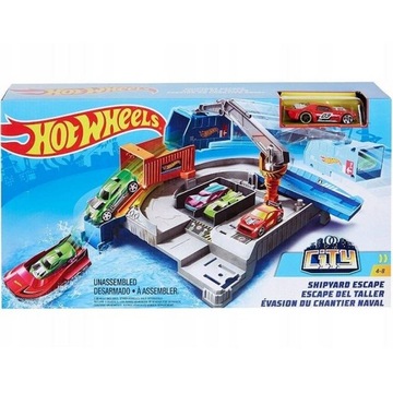 HOT WHEELS ТРЕК PORT ESCAPE + АВТОМОБИЛЬ GGF90