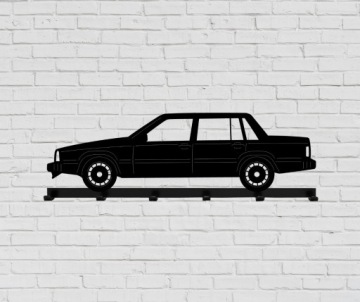 Уникальная стальная вешалка с мотивом VOLVO 740 для гаража и в подарок