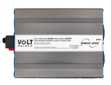 ПРЕОБРАЗОВАТЕЛЬ СИНУСНОГО НАПРЯЖЕНИЯ ТОКА 24 В 230 В 4000 Вт