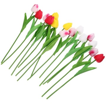 TULIPANY SZTUCZNE ROŚLINY 15 SZT