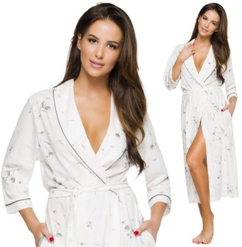 BAWEŁNIANY SZALOWY SZLAFROK DAMSKI PODOMKA XXL