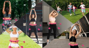 ХУЛА ХОП ДЛЯ ПОХУДЕНИЯ С Утяжеленными ПОДШИПНИКАМИ + МАССАЖЕР СИЛЬНЫЕ УМНЫЕ ПОДШИПНИКИ