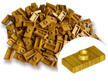 LEGO 15573 PLATE wypustka 1x2 ZŁOTY Gold 40szt