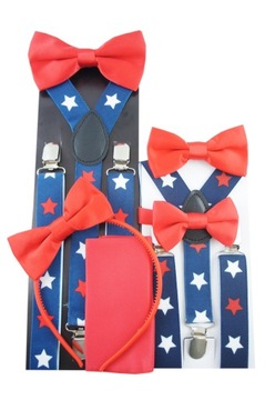 Подтяжки и галстук-бабочка детские СО ЗВЕЗДАМИ