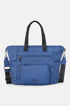 БОЛЬШОЙ ЖЕНСКИЙ ШОППЕР С КАРМАНАМИ ДВОЙНОГО РАЗМЕЩЕНИЯ NOBO BLUE CASUAL