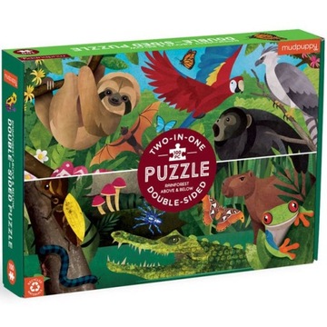 Puzzle Dwustronne Mudpuppy Las Deszczowy 100 elementów 6+