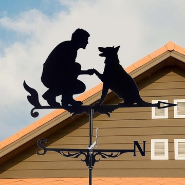 Железный фермерский дом для собаки, крепление на крыше, комплект указателей направления ветра 1