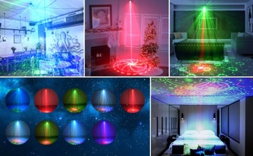 ЛАЗЕРНЫЙ ПРОЕКТОР СВЕТОДИОДНЫЙ ЛАЗЕР 8ВТ RGB DISCO DJ СТРОБЕСКОП 60 МОДЕЛЕЙ + ПУЛЬТ ДУ