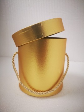 Подарочная коробка Flowerbox 12x12 см золото