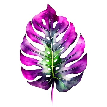 PLAKAT OBRAZ MONSTERA WŁASNY ZESTAW LIŚCIE KWIATY NAPIS - WZORY A3 30x40
