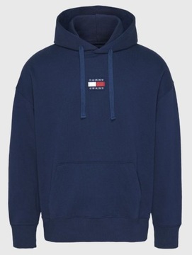Tommy Jeans bluza TJM Tommy Badge Hoodie granatowy