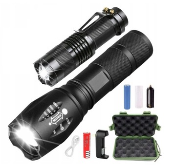 LATARKA 2x TAKTYCZNA WOJSKOWA CREE XM-L T6 Q5 ZOOM