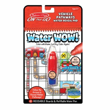 MELISSA Kolorowanka wodna Water Wow! Ścieżki pojazdów 40177