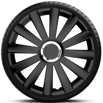 1szt KOŁPAK 15 SPYDER PRO BLACK EMBLEMAT GRATIS