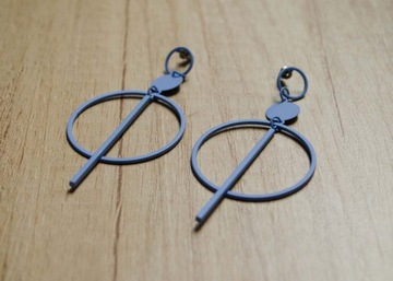 Медицина - подвесные серьги в стиле индиго в деревенском стиле