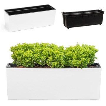 БАЛКОННАЯ ЯЩИКА ЦВЕТОЧНАЯ ЯЩИКА КОРОБКА ДЛЯ ЦВЕТОЧНОГО ГАЗВА + ВСТАВКА 19x19,5x56см