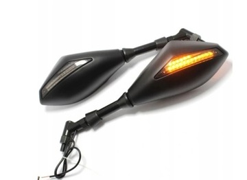 LUSTERKA MOTOCYKLOWE LED Z KIERUNKOWSKAZEM NLSE337