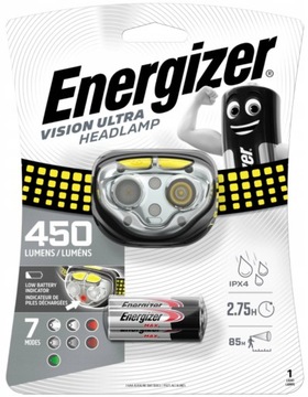 LATARKA CZOŁOWA ENERGIZER VISION ULTRA 450lm IPX4
