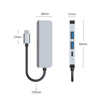 4 в 1 BYL-2011 4 в 1 USB-C/Type-C HUB