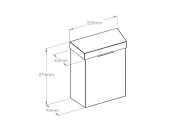 КОРЗИНА ДЛЯ ЖЕНСКОГО ТУАЛЕТА MERIDA STELLA ЧЕРНАЯ 4,5 Л