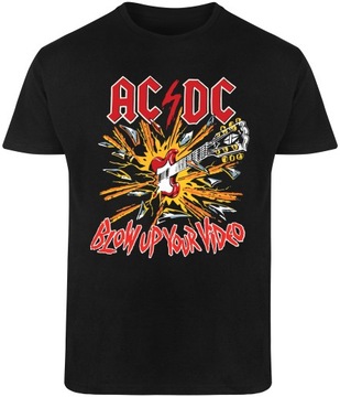 T-SHIRT MĘSKI AC/DC HEAVY METAL ROCK N ROLL KOSZULKA CZARNA R-XS A620