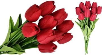 TULIPAN DUŻY BUKIET TULIPANÓW x10 TULIPANY SZTUCZNE W BUKIECIE