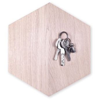 DREWNIANE PANELE ŚCIENNE HEKSAGON MAGNETYCZNY MINI KASZTAN